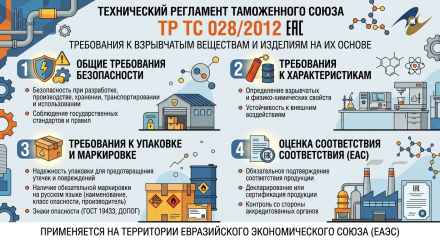 ТР ТС 028/2012: требования к взрывчатым веществам и изделиям на их основе