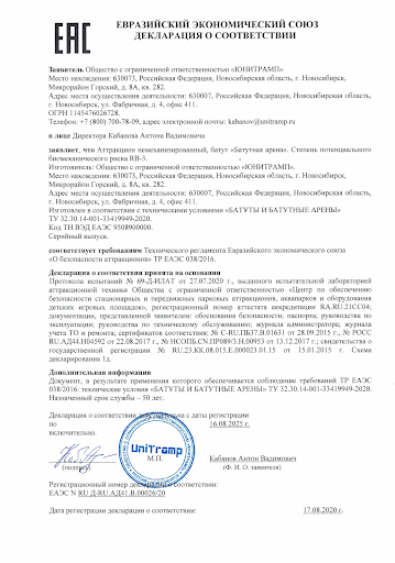 О безопасности аттракционов в Владимире — продукция для оценки соответствия